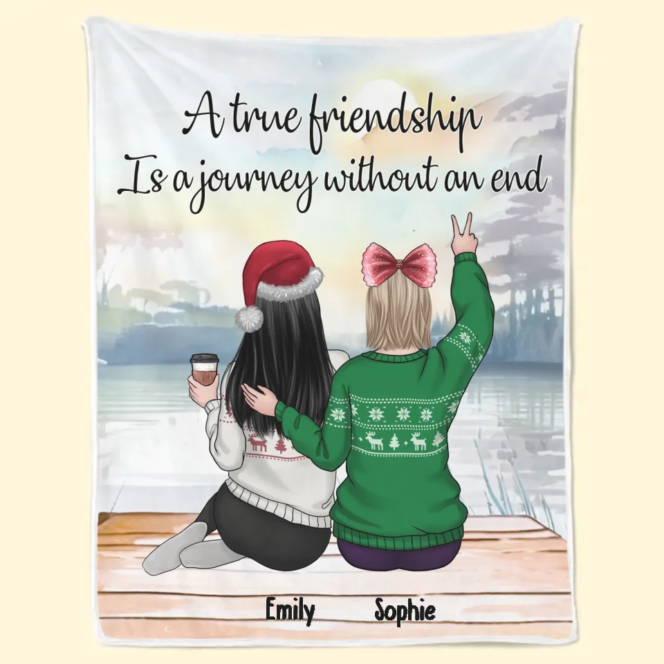 Tout ce que je veux pour Noël, c'est toi - Couverture personnalisée Bestie - Noël, cadeau pour les meilleures amies, BFF, sœurs