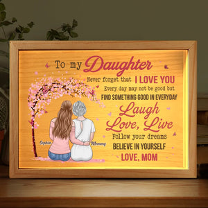 Je vous souhaite joie et paix - Cadre lumineux personnalisé pour famille - Cadeau pour maman, fille