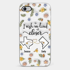 Les amis vous aident à briller et vous rattrapent quand vous tombez - Coque de téléphone transparente personnalisée avec effet gonflé en 3D - Cadeau pour meilleures amies, meilleures amies, sœurs