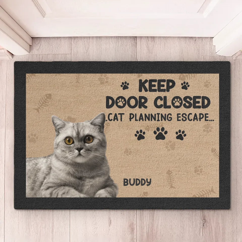 Tapis décoratif personnalisé pour chien et chat : la maison est là où séjourne l'animal ; cadeau idéal pour les propriétaires et les amoureux des animaux.