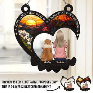 Un attrape-soleil personnalisé à suspendre à une fenêtre - Cadeau de condoléances pour les propriétaires et les amoureux des animaux
