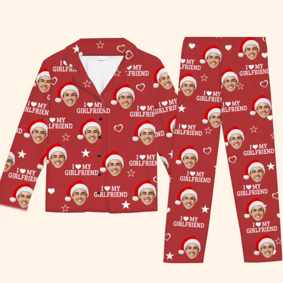 Photo personnalisée : un cadeau qui apporte joie et chaleur à votre relation - Pyjama personnalisé pour couple - Cadeau de Noël pour mari et femme, anniversaire
