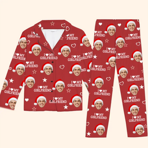 Photo personnalisée : un cadeau qui apporte joie et chaleur à votre relation - Pyjama personnalisé pour couple - Cadeau de Noël pour mari et femme, anniversaire