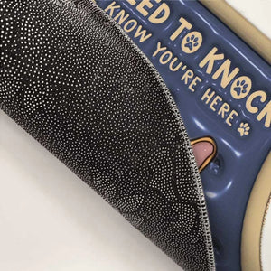 Pas besoin de frapper – Tapis décoratif personnalisé effet gonflable 3D imprimé chien – Cadeau de pendaison de crémaillère pour propriétaires et amoureux des animaux