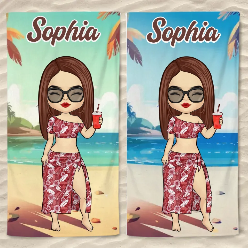Le soleil est le meilleur accessoire - Serviette de plage personnalisée pour meilleure amie - Cadeau de vacances d'été, cadeau d'anniversaire pour une fête à la piscine pour les meilleures amies, les meilleures amies et les sœurs
