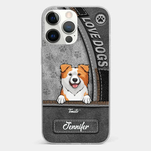 Tout ce dont vous avez besoin, c'est d'amour et d'un chien - Coque de téléphone transparente personnalisée pour chien - Cadeau pour les propriétaires d'animaux et les amoureux des animaux