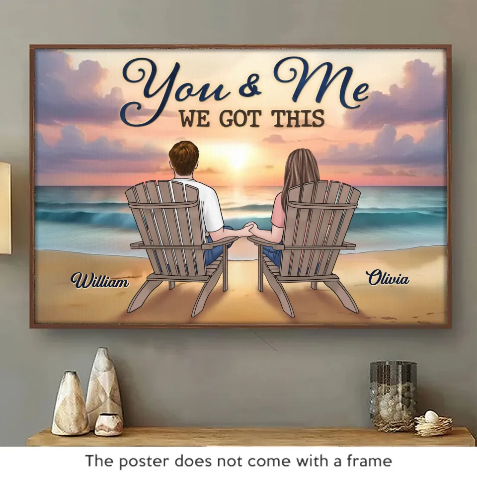 Quatre pattes, deux cœurs, une famille - Affiche horizontale personnalisée pour chien et chat - Cadeau de Noël pour couples, propriétaires d'animaux et amoureux des animaux