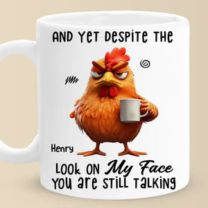 Regarde mon visage - Tasse personnalisée pour ami - Cadeau de Noël pour meilleurs amis, sœurs, membres de la famille, collègues