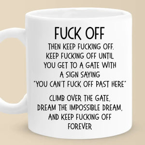 Grimpez par-dessus la porte, rêvez du rêve impossible - Tasse personnalisée pour collègue - Cadeau de Noël pour collègue