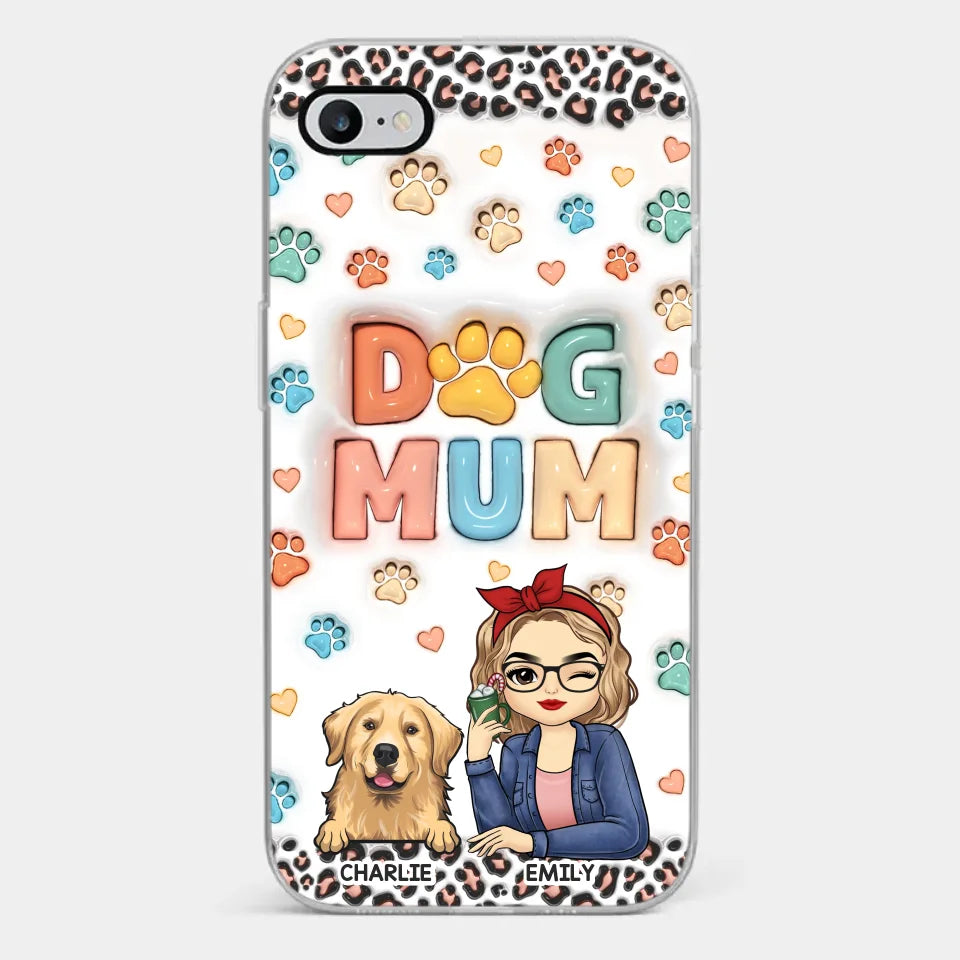 Amis à fourrure à mes côtés - Coque de téléphone transparente personnalisée avec effet gonflé en 3D pour chien et chat - Cadeau de Noël pour les propriétaires et les amoureux des animaux