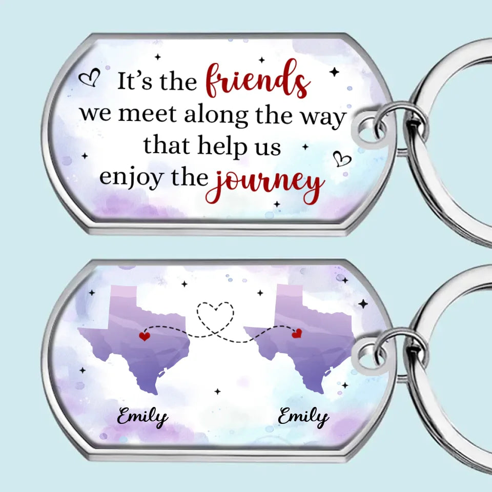 Le langage de l'amitié n'est pas fait de mots, mais de significations - Porte-clés personnalisé Bestie - Cadeau pour meilleures amies, meilleures amies, sœurs
