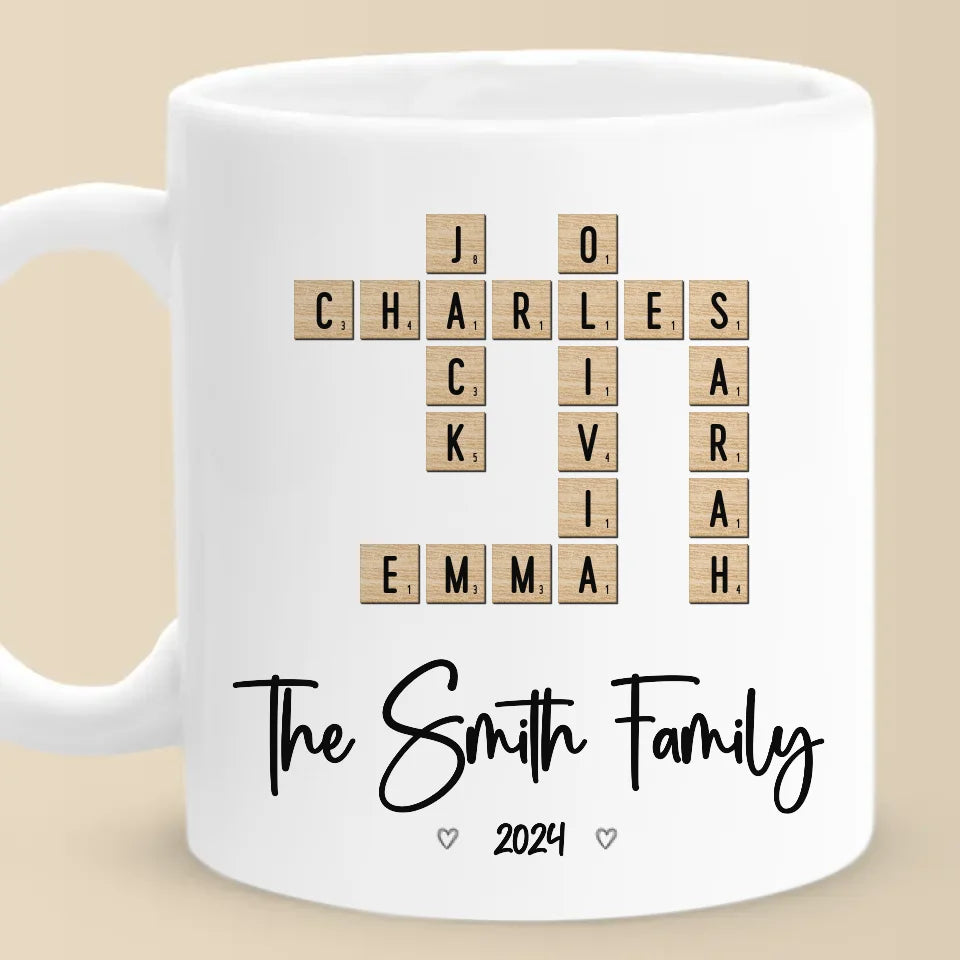 La famille est le lieu où la vie commence et l'amour ne finit jamais - Mug personnalisé pour la famille - Cadeau de Noël pour les membres de la famille