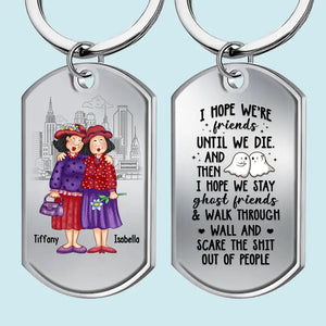 Que notre amitié dure toute une vie et au-delà - Porte-clés personnalisé Bestie - Cadeau pour meilleures amies, BFF, sœurs