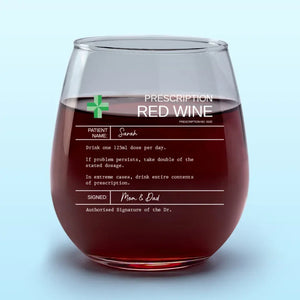 La joie rend la vie plus facile, le rire la rend meilleure - Verre à vin personnalisé pour la famille - Cadeau amusant pour vous-même et les membres de votre famille