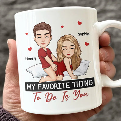 It Started With A Message - Couple Personalized Custom Mug - Christmas Gift For Husband Wife, Anniversary