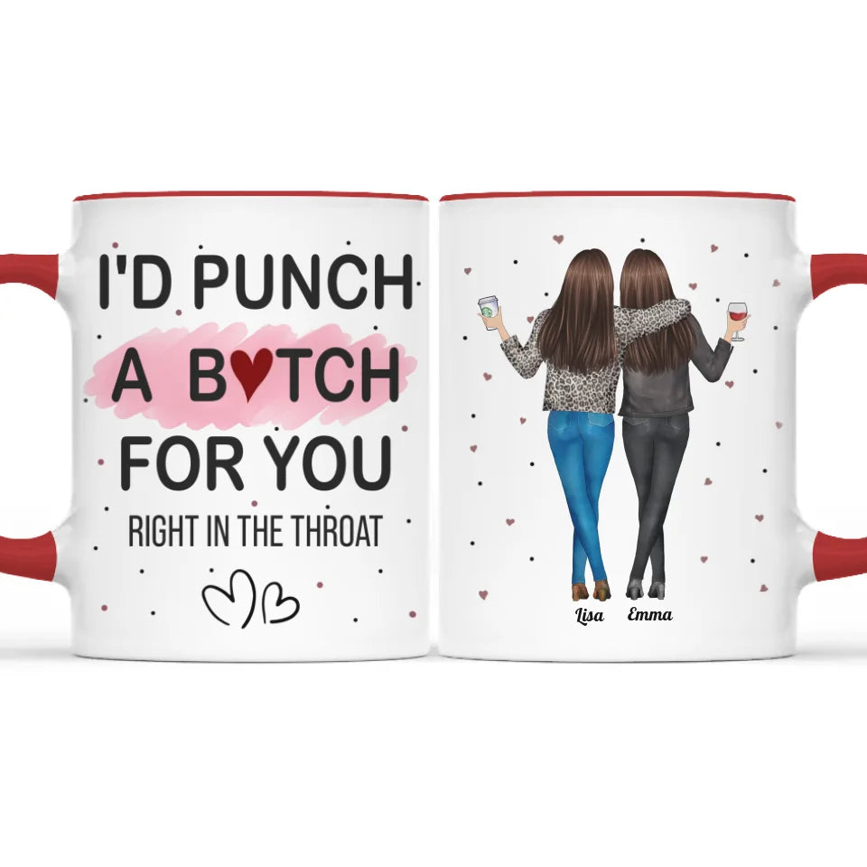 Nous allons ensemble comme des fous et plus fous - Tasse personnalisée avec accents personnalisés Bestie - Cadeau de Noël pour les meilleures amies, BFF, sœurs