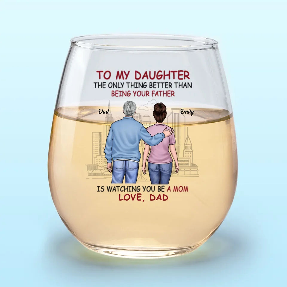 Je crois en toi - Verre à vin personnalisé en famille - Cadeau de Noël pour fille, petite-fille