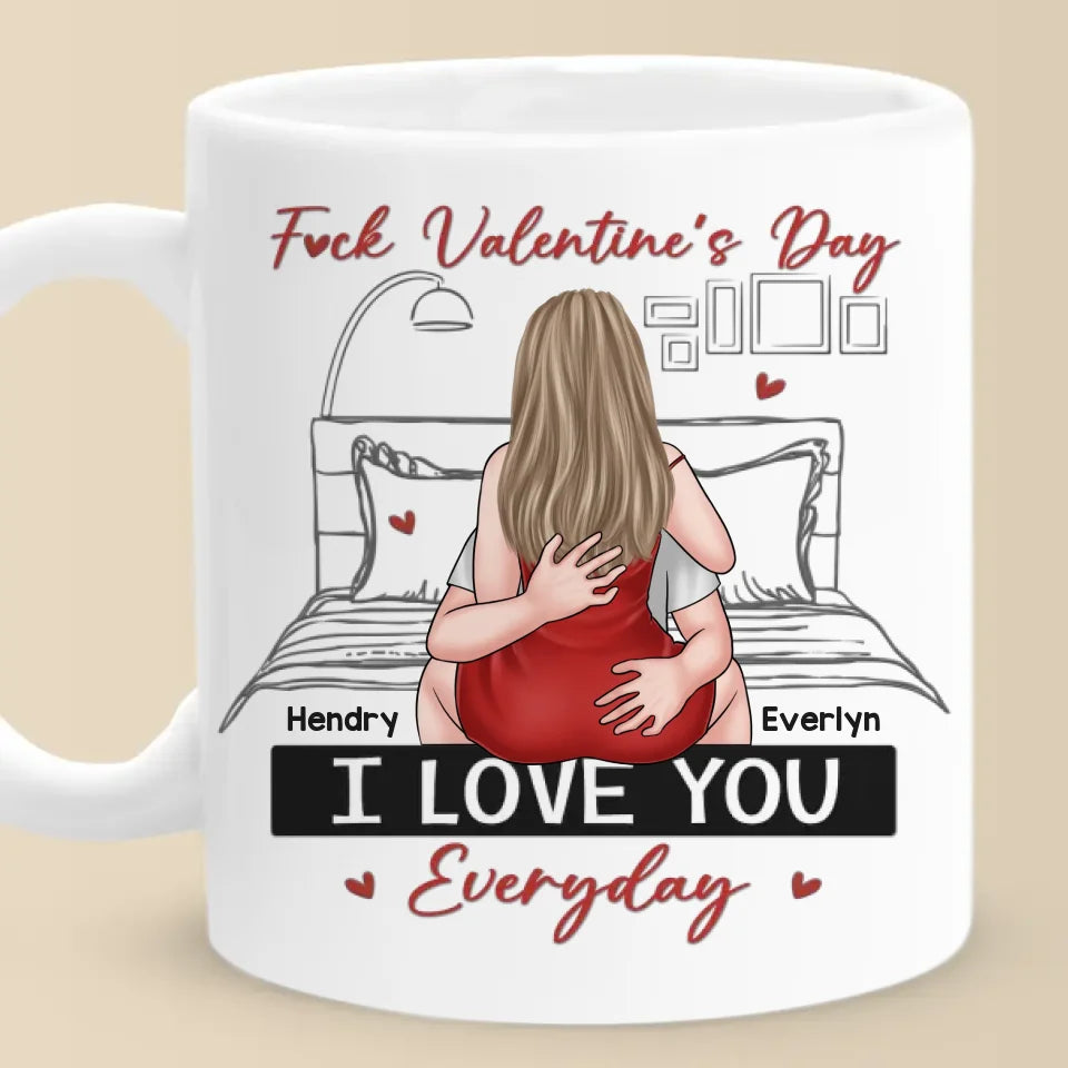 Je t'aime tous les jours - Tasse personnalisée pour couple - Cadeau de Saint-Valentin pour mari et femme, anniversaire