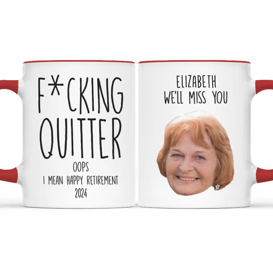 Tasse personnalisée avec photo « Je veux dire une bonne retraite » pour collègue, cadeau de Noël, d'appréciation et de départ à la retraite pour collègues, collègues de travail, etc.