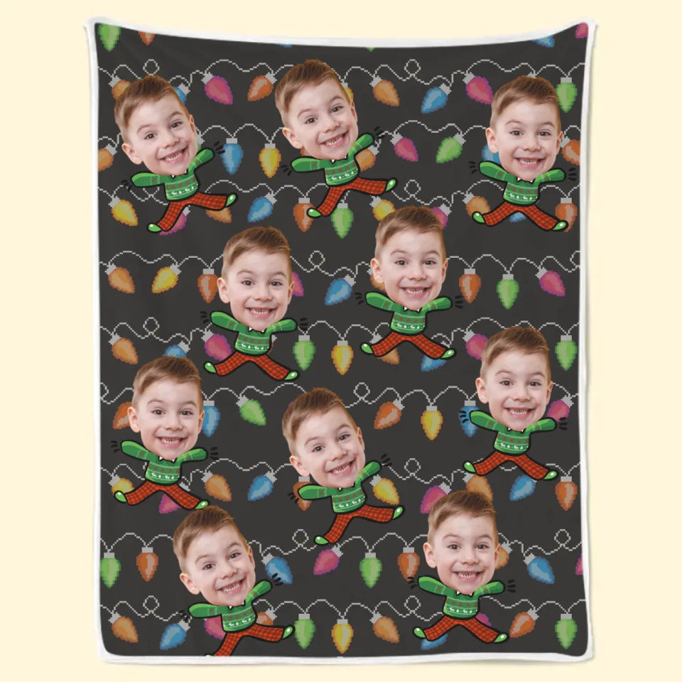 Couverture personnalisée avec photo « Vous êtes tout » – Cadeau de Noël pour toute la famille