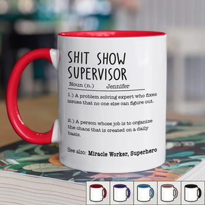 Miracle Worker - Coworker Personalized Custom Accent Mug - Christmas Gift For Coworkers, Work Friends, Colleagues