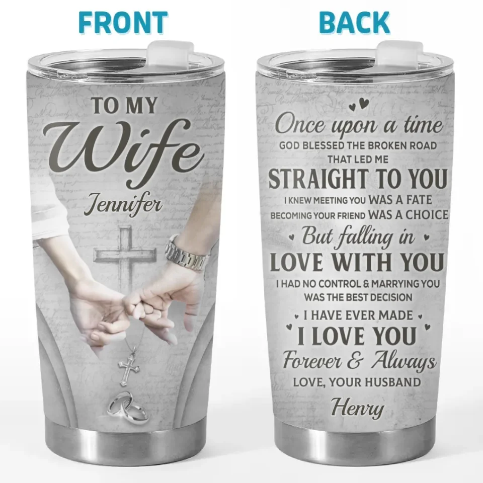 Dans tes bras, je ressens la paix et la promesse - Verre personnalisé pour couple - Cadeau de Noël pour mari et femme, anniversaire
