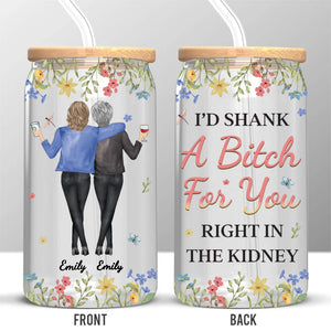 Partenaires dans le crime et tout va bien - Tasse en verre personnalisée pour meilleure amie, tasse à café glacé - Cadeau de Noël pour meilleures amies, meilleures amies, sœurs