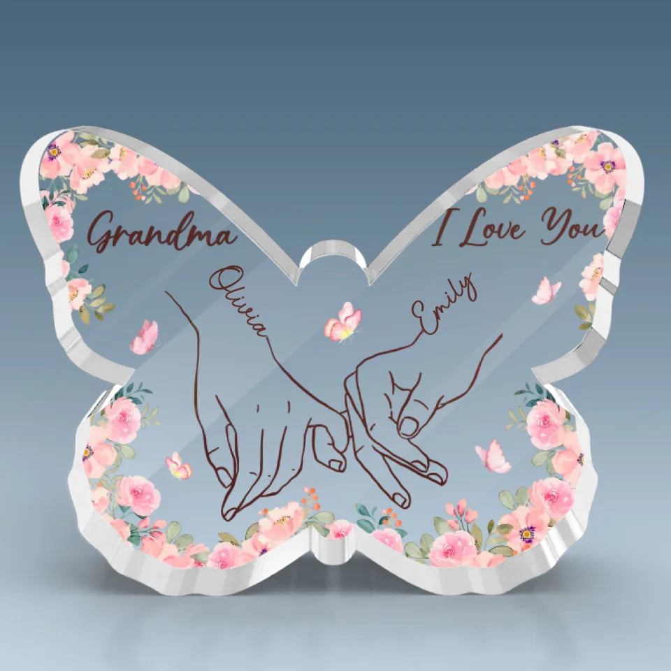 Silent Sacrifices Reflect Endless Love - Family Personalized Custom Butterfly Shaped Acrylic Plaque - Gift For Mom, Grandma