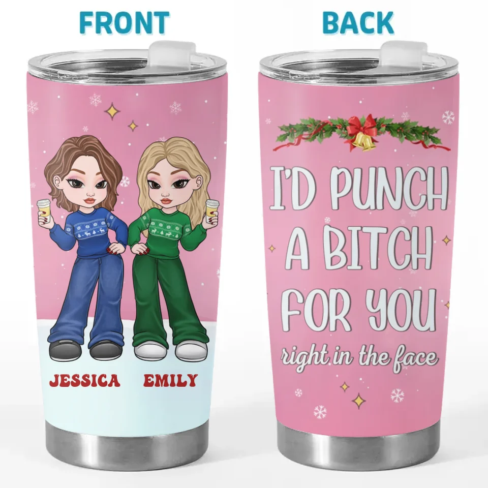 Les meilleures amies sont la meilleure thérapie - Gobelet personnalisé Bestie - Cadeau de Noël pour meilleures amies, meilleures amies et sœurs