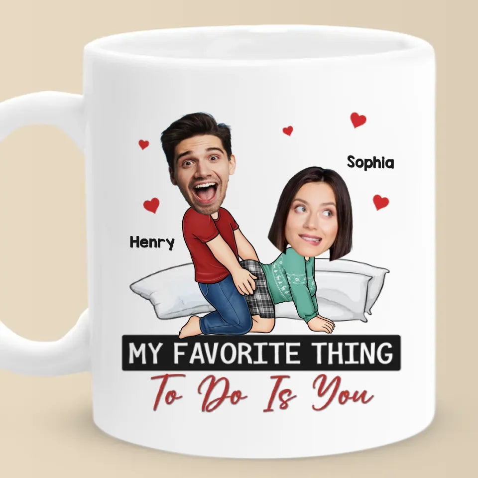 Photo personnalisée : quand le mignon rencontre le coquin, la magie opère ! Mug personnalisé pour couple ! Cadeau pour mari et femme, anniversaire