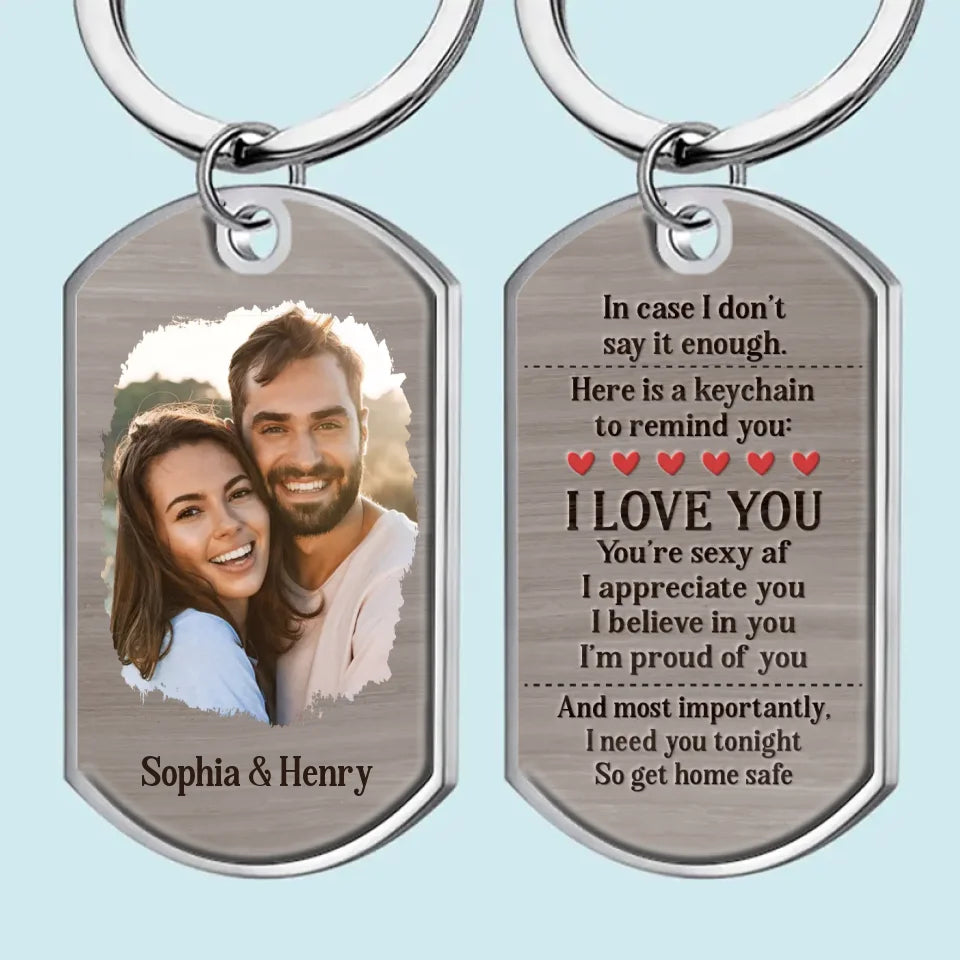 Porte-clés personnalisé avec photo « Je crois en toi » pour couple, cadeau de Noël ou d'anniversaire