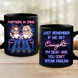 Tasse noire personnalisée « Forever Your Ride Or Die » - Cadeau pour les meilleures amies, les meilleures amies et les sœurs