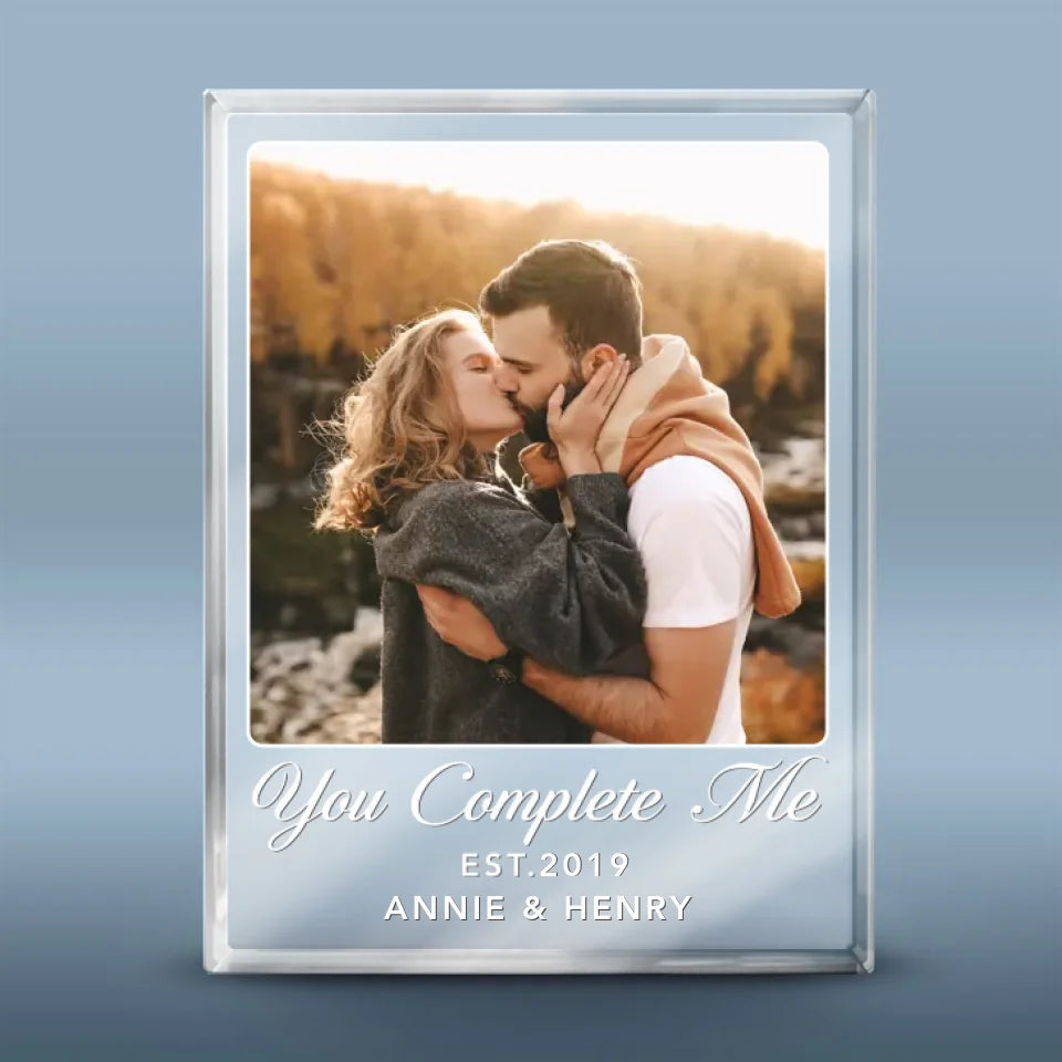 Tu n'es pas seulement mon amour, tu es tout pour moi - Plaque acrylique rectangulaire personnalisée pour couple - Cadeau pour mari et femme, anniversaire