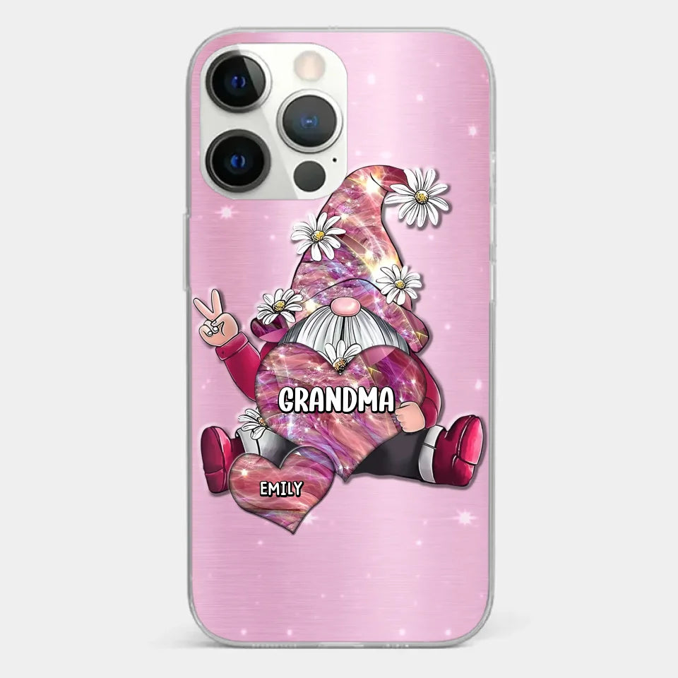 Les grands-mères saupoudrent l'amour comme de la poussière de fée, rendant tout magique - Coque de téléphone transparente personnalisée pour la famille - Cadeau pour maman et grand-mère