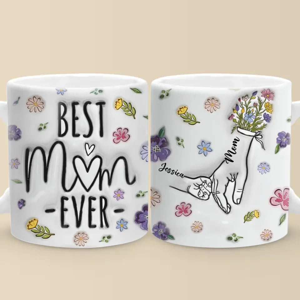 Sa main, mon ancre dans la tempête - Mug personnalisé 3D à effet gonflé - Cadeau pour maman, grand-mère