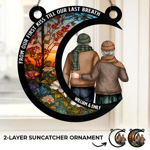 Tu es mon amant éternel - Ornement attrape-soleil personnalisé à suspendre pour fenêtre - Cadeau pour mari et femme, anniversaire