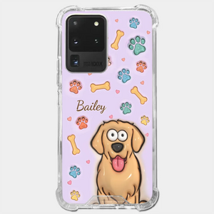 Tout ce dont vous avez besoin, c'est d'amour et d'un chien - Coque de téléphone transparente personnalisée avec effet gonflable 3D pour chien et chat - Cadeau pour les propriétaires d'animaux et les amoureux des animaux