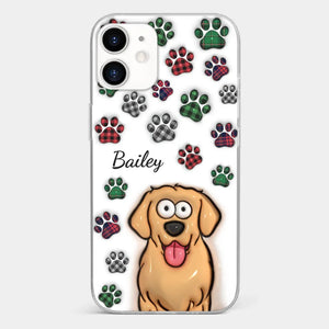 La vie serait dure sans toi - Coque de téléphone transparente personnalisée avec effet gonflé en 3D pour chien et chat - Cadeau pour propriétaires d'animaux et amoureux des animaux