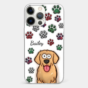 La vie serait dure sans toi - Coque de téléphone transparente personnalisée avec effet gonflé en 3D pour chien et chat - Cadeau pour propriétaires d'animaux et amoureux des animaux