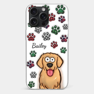 La vie serait dure sans toi - Coque de téléphone transparente personnalisée avec effet gonflé en 3D pour chien et chat - Cadeau pour propriétaires d'animaux et amoureux des animaux
