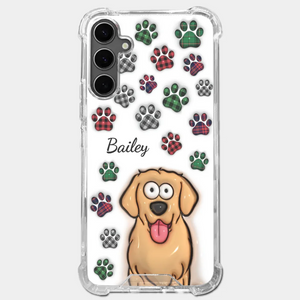 La vie serait dure sans toi - Coque de téléphone transparente personnalisée avec effet gonflé en 3D pour chien et chat - Cadeau pour propriétaires d'animaux et amoureux des animaux