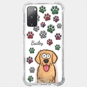 La vie serait dure sans toi - Coque de téléphone transparente personnalisée avec effet gonflé en 3D pour chien et chat - Cadeau pour propriétaires d'animaux et amoureux des animaux