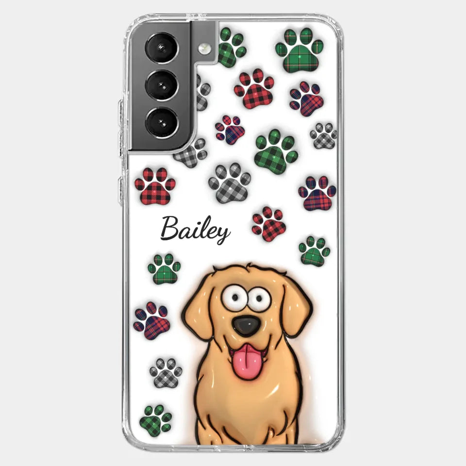 La vie serait dure sans toi - Coque de téléphone transparente personnalisée avec effet gonflé en 3D pour chien et chat - Cadeau pour propriétaires d'animaux et amoureux des animaux