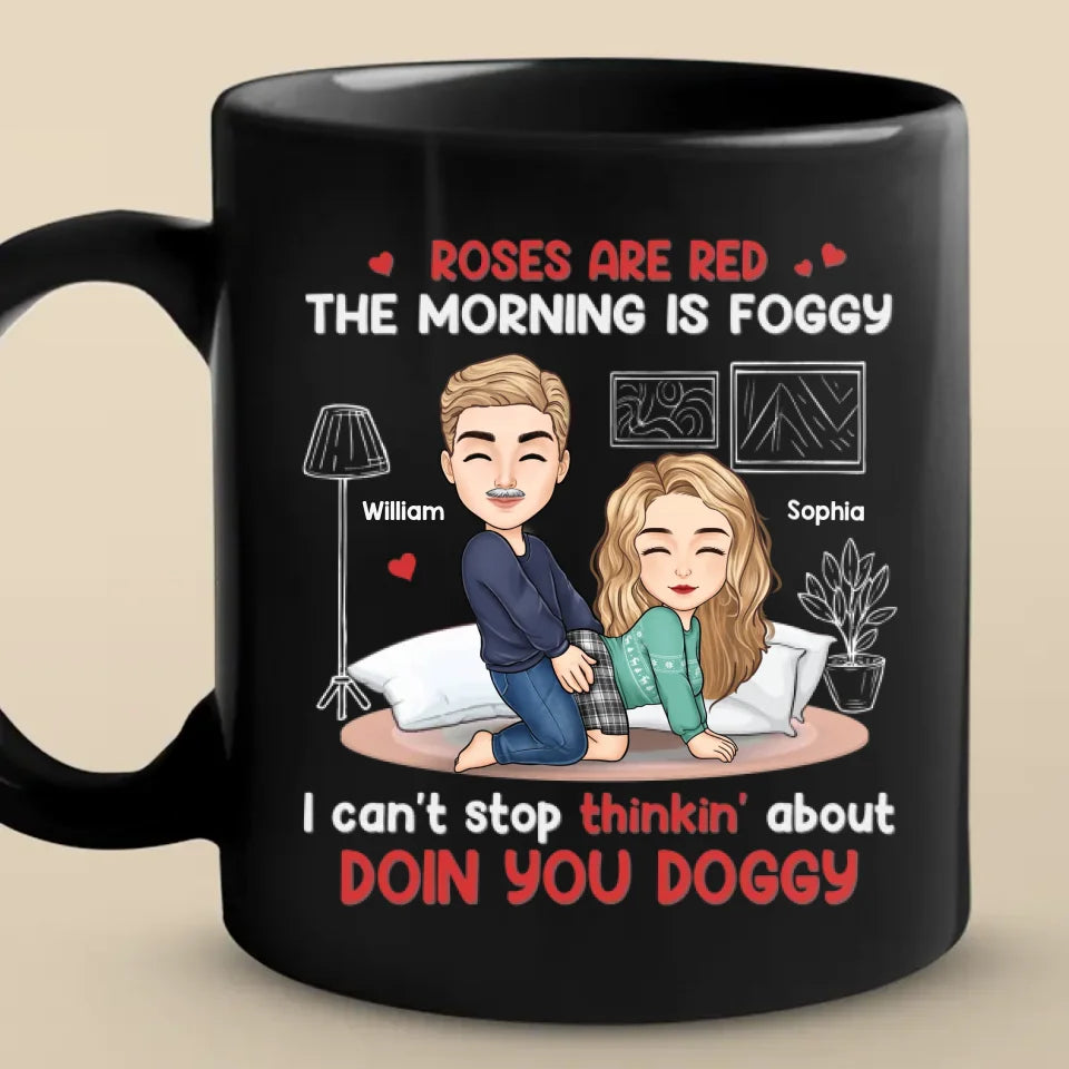 Tout mon amour est pour toi - Tasse noire personnalisée pour couple - Cadeau pour mari et femme, anniversaire