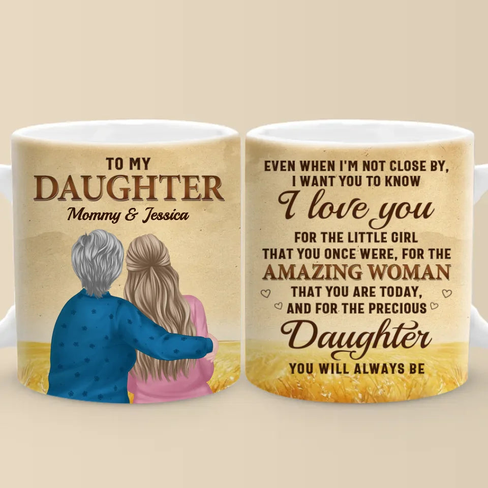 Ma précieuse fille pour toujours - Tasse personnalisée pour la famille - Cadeau pour maman et fille