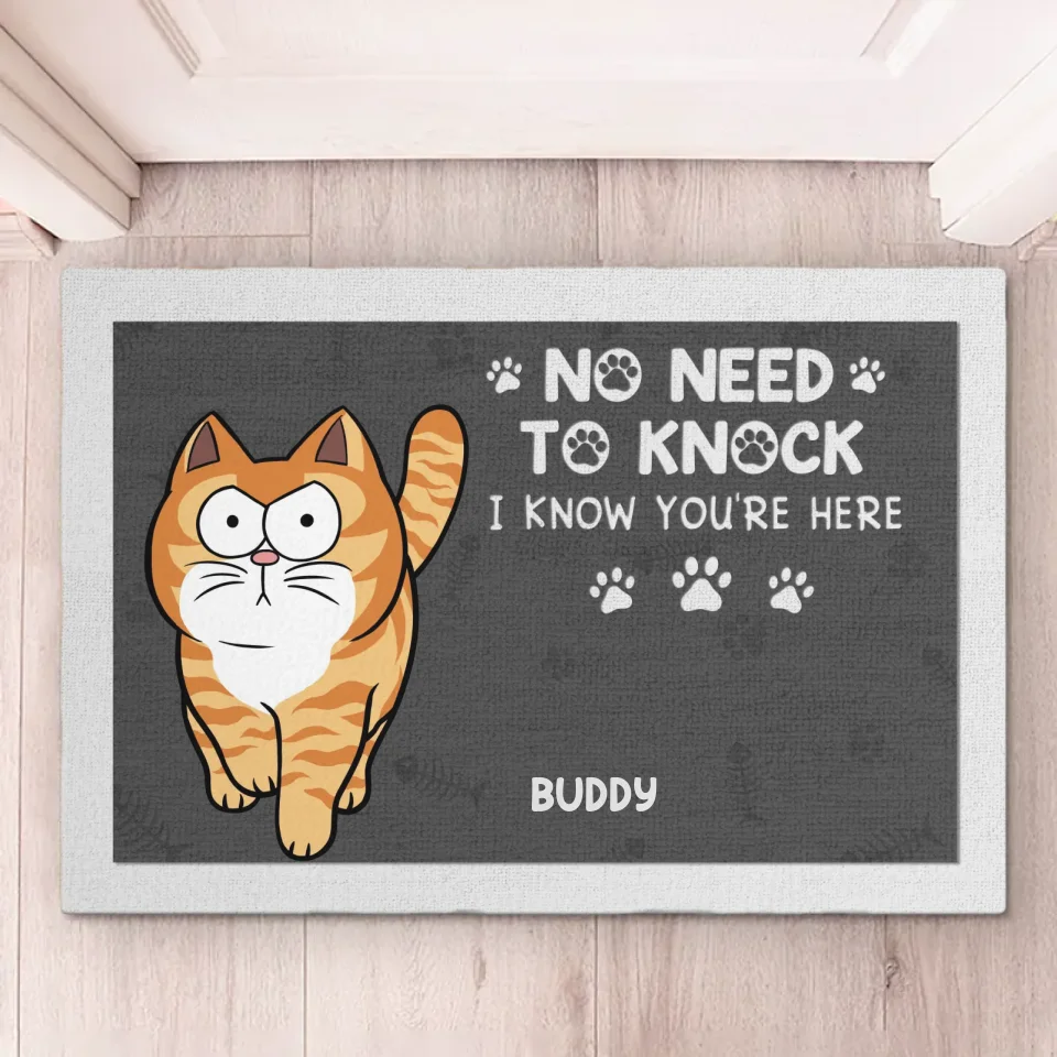 Gardez la porte fermée - Tapis décoratif personnalisé pour chien et chat - Cadeau de pendaison de crémaillère pour propriétaires et amoureux des animaux