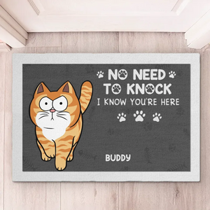 Gardez la porte fermée - Tapis décoratif personnalisé pour chien et chat - Cadeau de pendaison de crémaillère pour propriétaires et amoureux des animaux