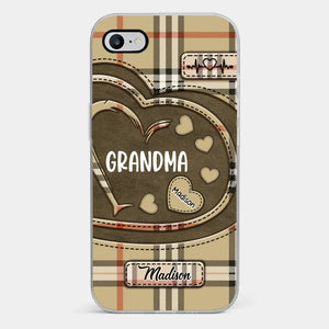 Son amour est un héritage qui ne s'efface jamais - Coque de téléphone transparente personnalisée pour la famille - Cadeau pour maman, grand-mère