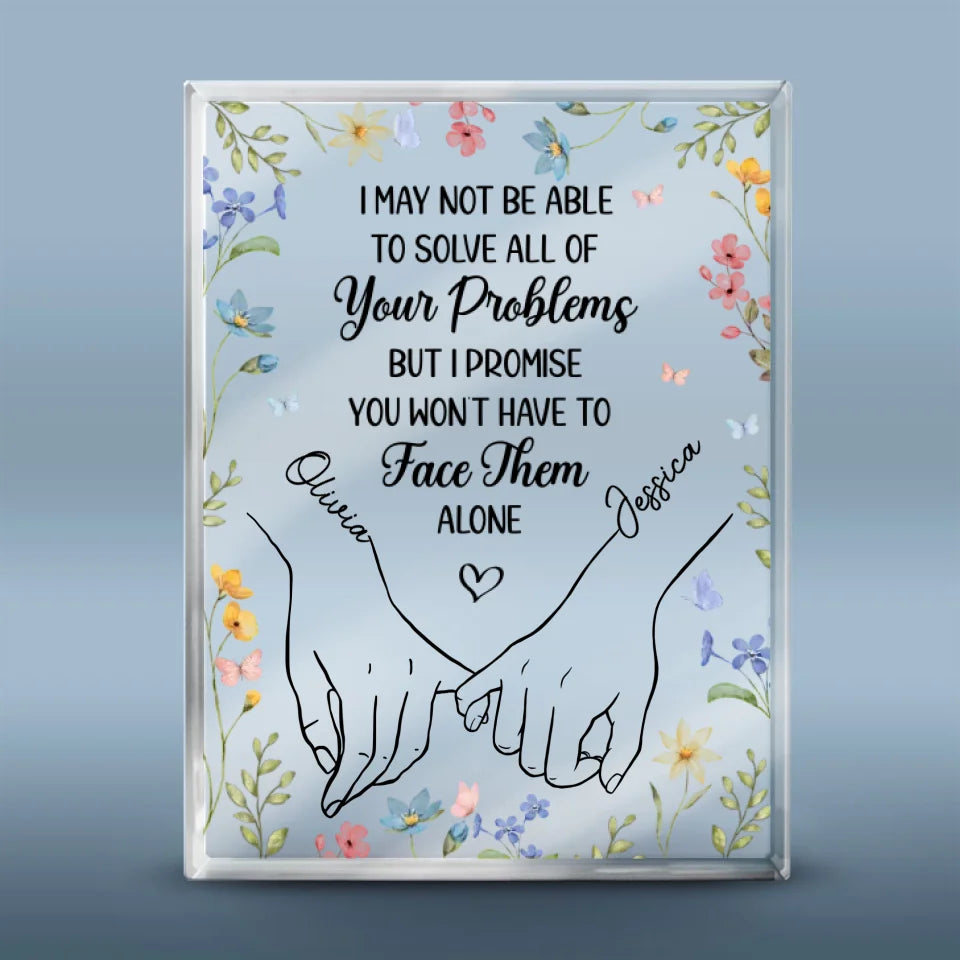 Nous sommes toujours plus forts ensemble - Plaque rectangulaire personnalisée en acrylique pour meilleure amie - Cadeau pour meilleures amies, meilleures amies, sœurs