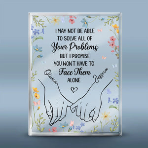 Nous sommes toujours plus forts ensemble - Plaque rectangulaire personnalisée en acrylique pour meilleure amie - Cadeau pour meilleures amies, meilleures amies, sœurs